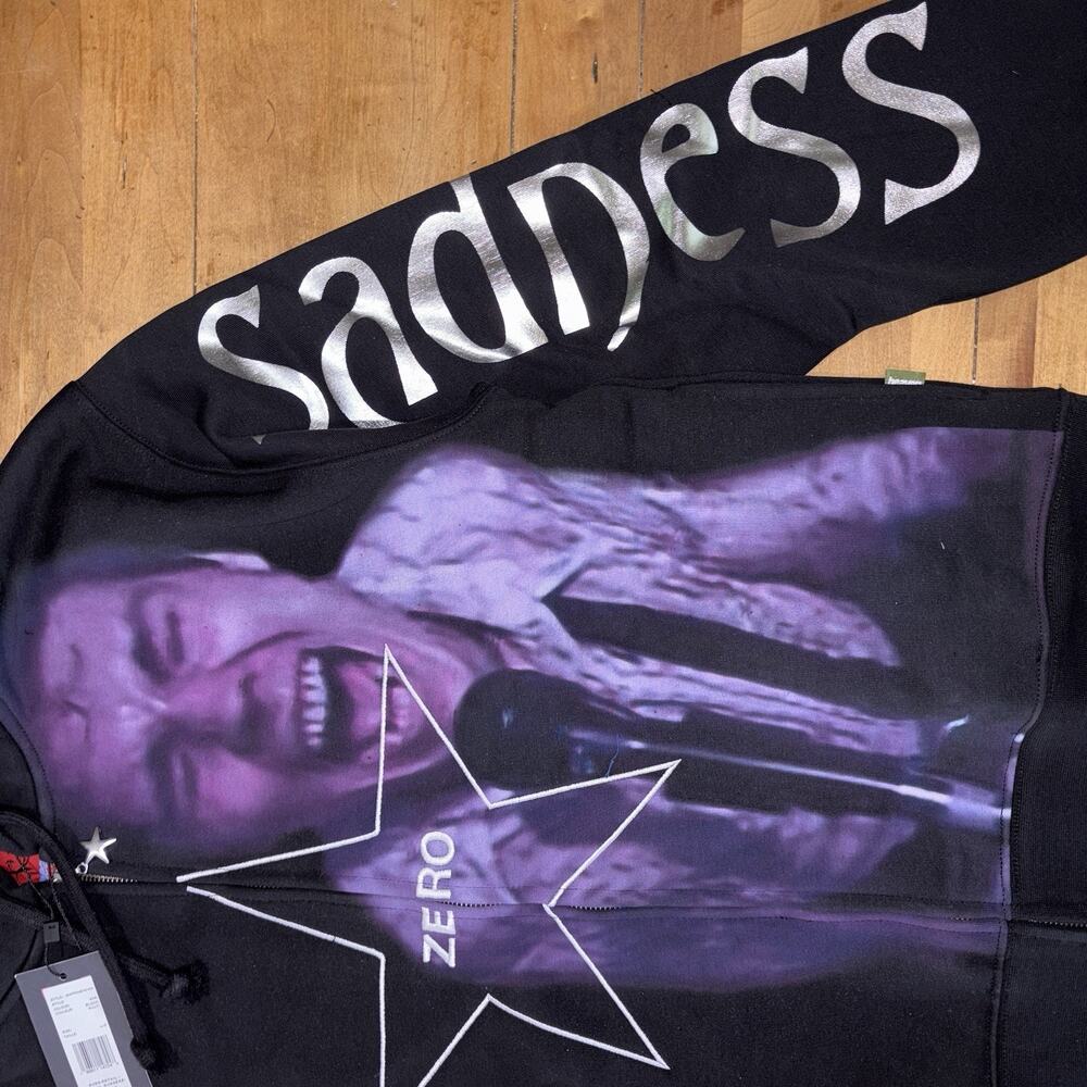 Heaven by Marc Jacobs Collab The Smashing Pumpkins "Zero" zip-up hoodie NWT SZ L - Picture 9 of 11